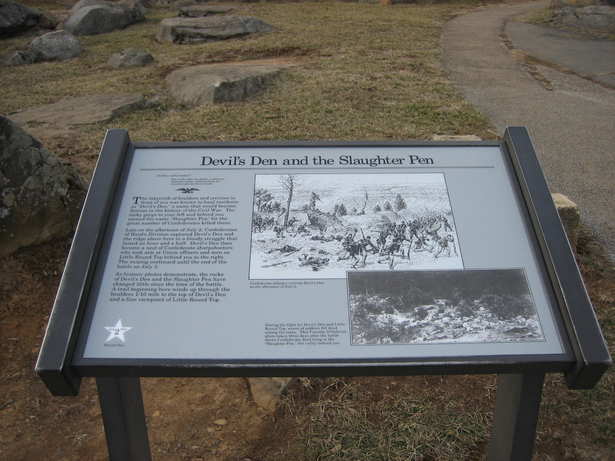 Sharpshooter's View of Little Round Top from the Devil's Den