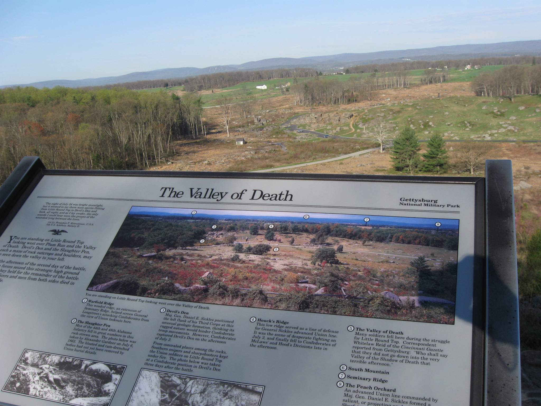 The Devil's Den and Valley of Death from Little Round Top, Gettysburg, Pa —  Calisphere