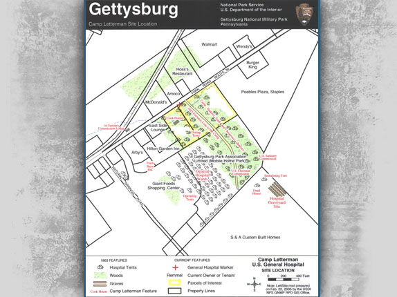 gettysburg battle map. the Gettysburg Battlefield