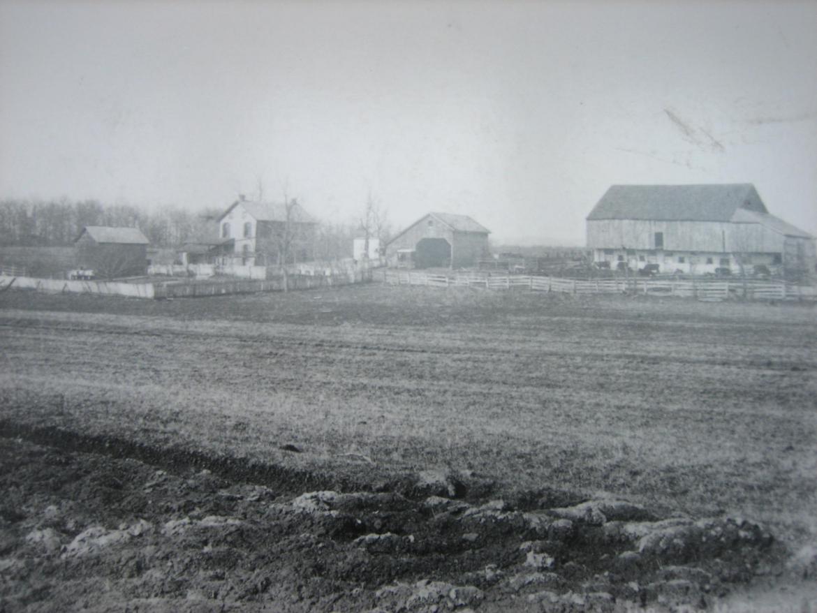 Historic photograph of the McPherson farm