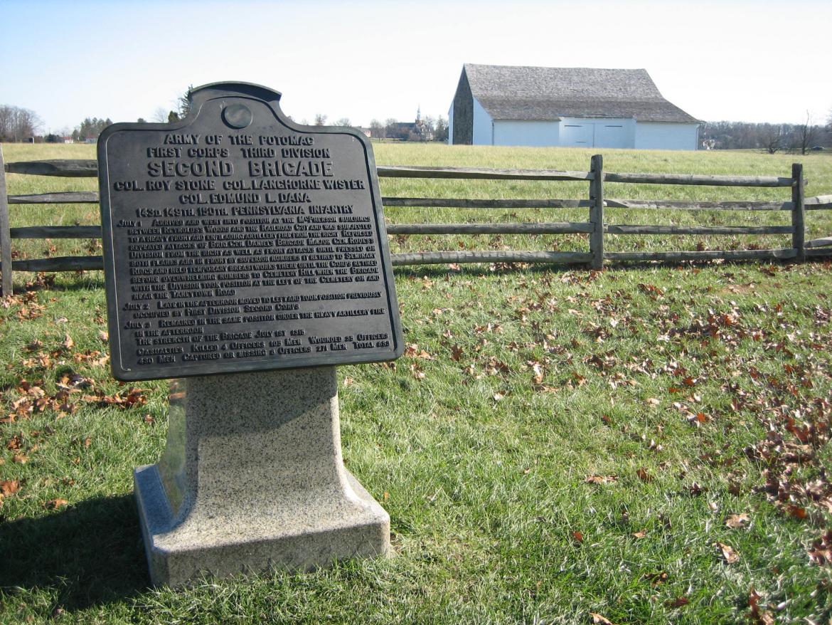 Second Brigade of the Third Division of the First Army Corps marker