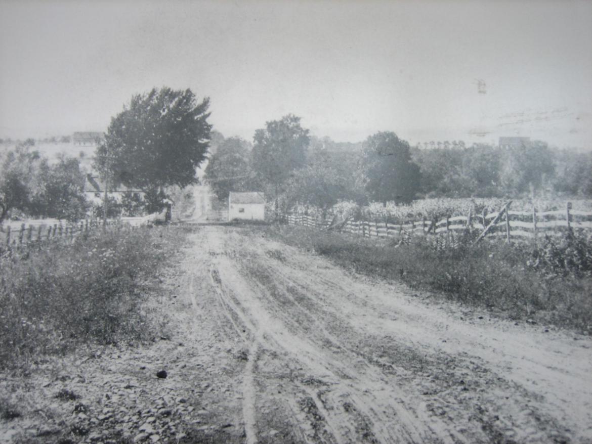 Historic photograph of where the 150th Pennsylvania charged