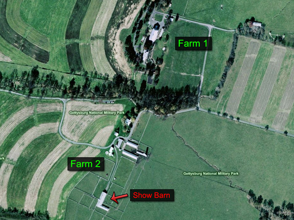 Aerial view of the Eisenhower Farm