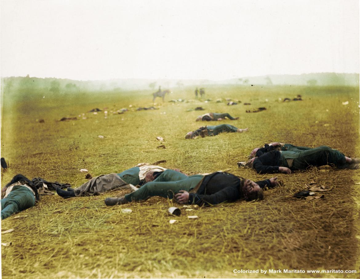 Colorized version 'A Harvest of Death'