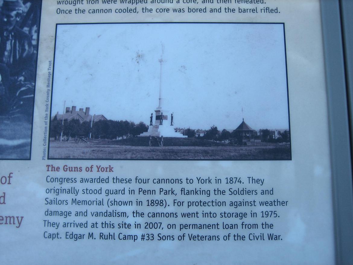 Close-up on 'The Guns of York'