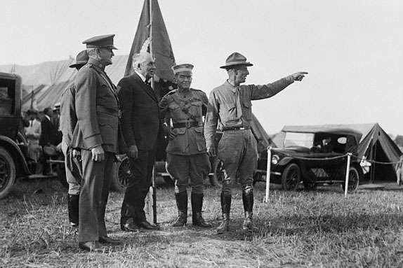 Generals with Warren G. Harding