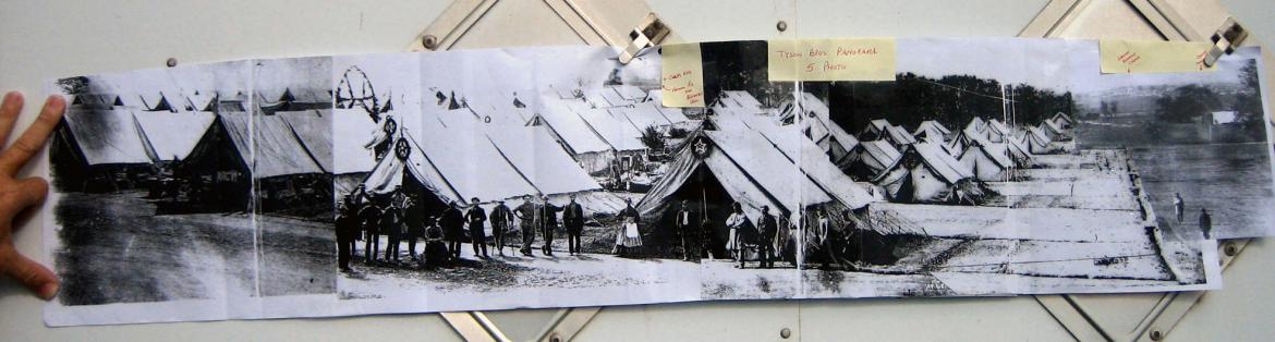Taped panorama of Camp Letterman