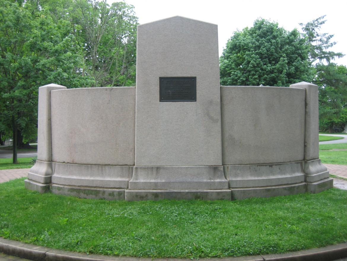Rear of the memorial