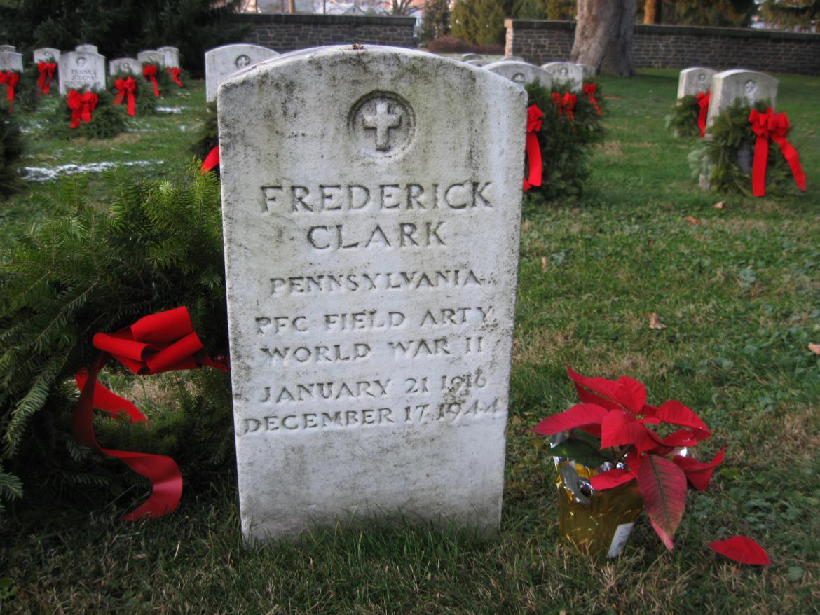 Grave of PFC Frederick Clark