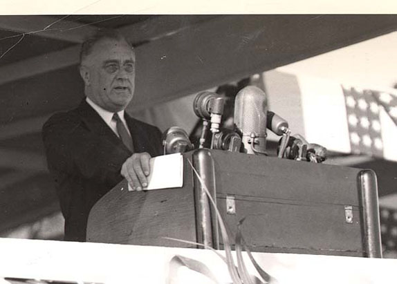 Close-up of President Roosevelt’s Address
