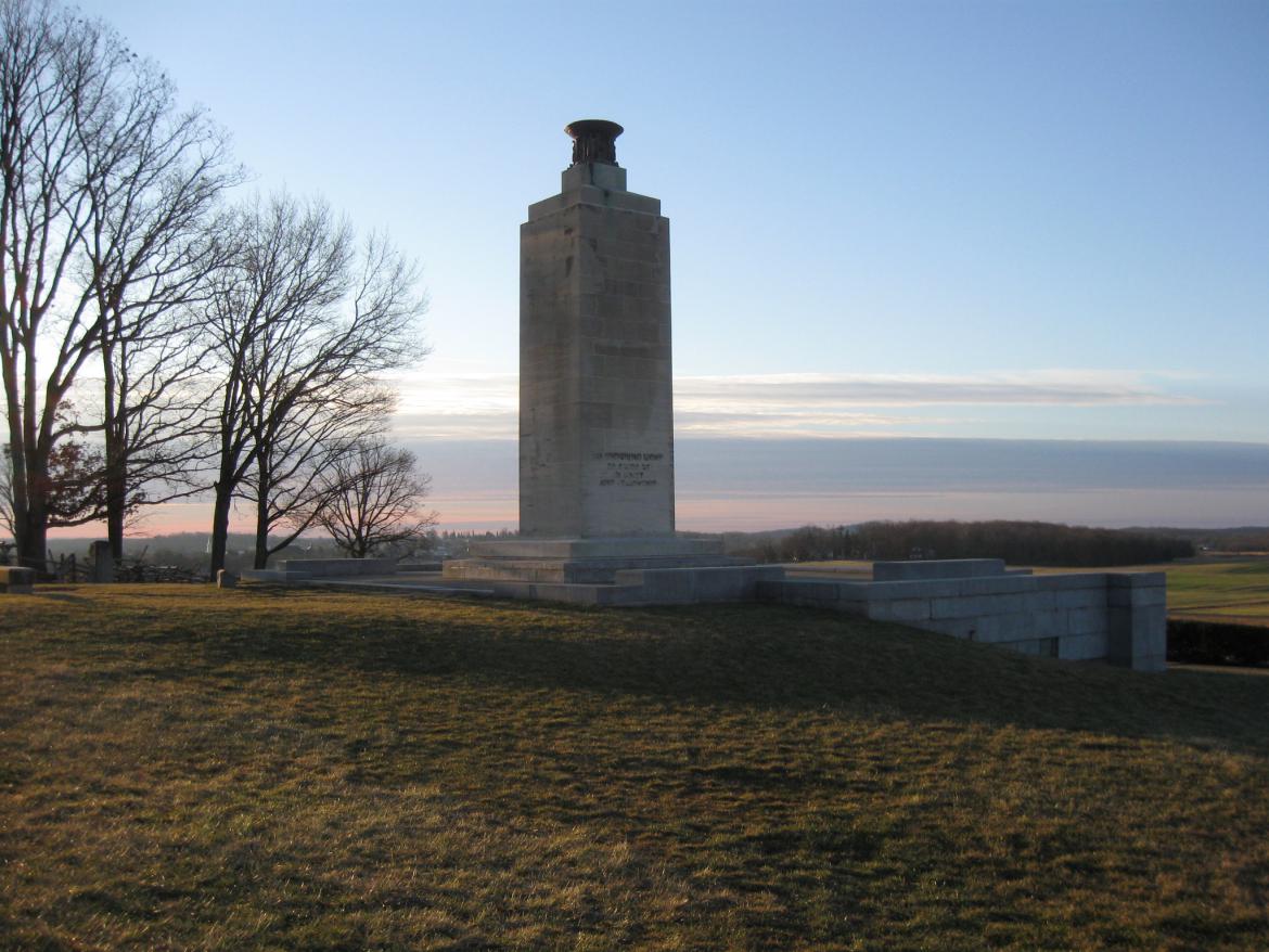 Southeast view of the Peace Light monument