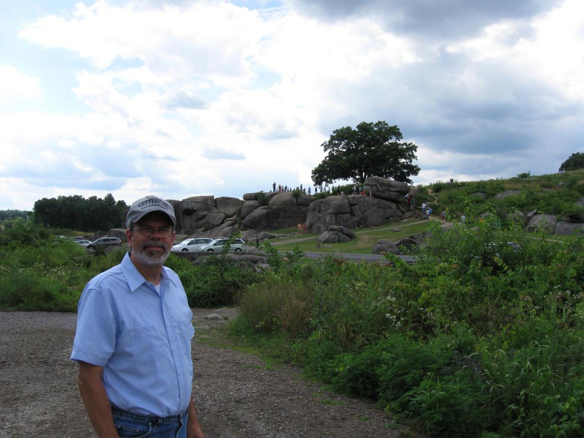 Gettysburg Rock Carvings 1 with Gettysburg Licensed Battlefield Guide Tim Smith