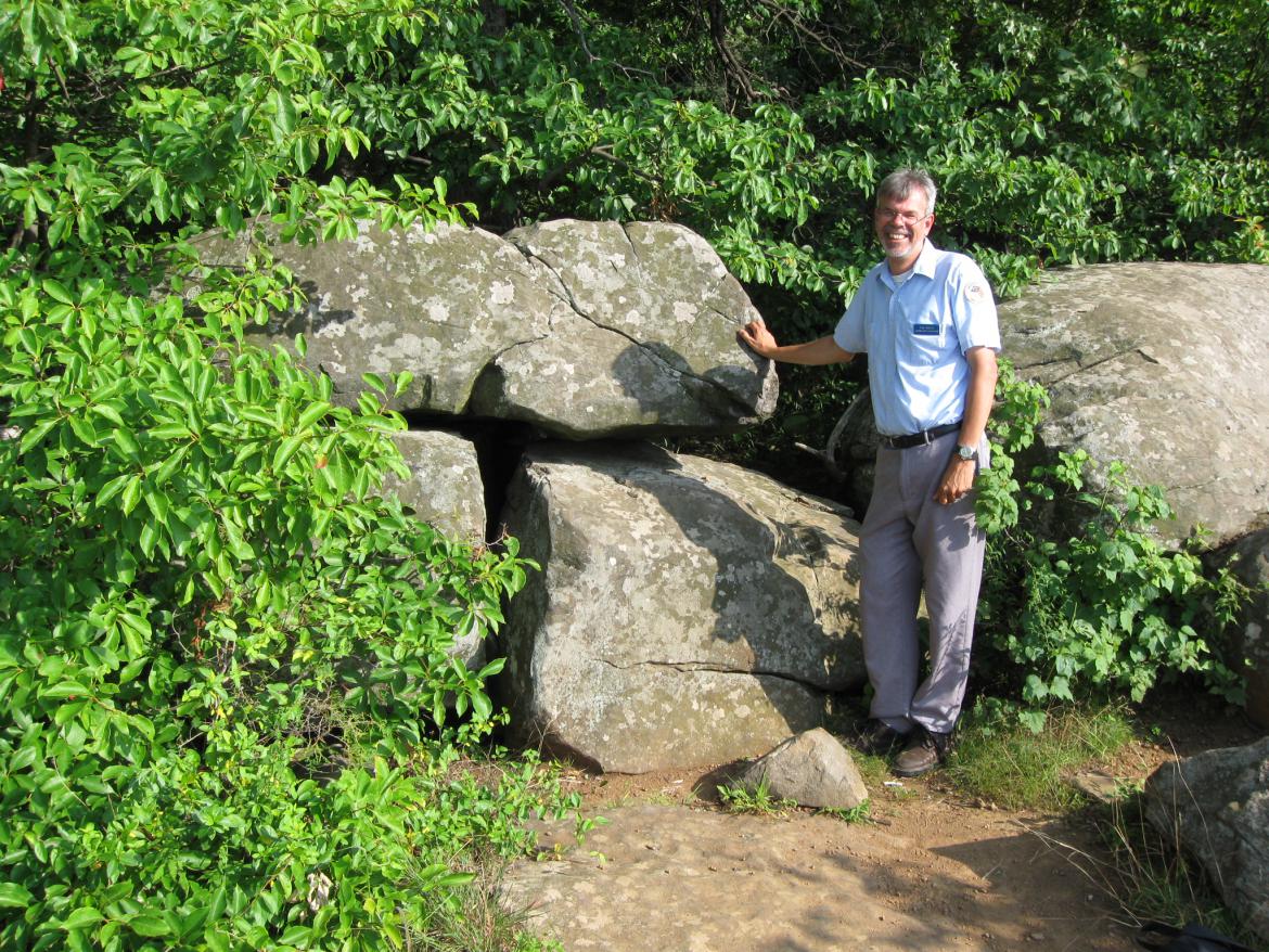Gettysburg Rock Carvings 6 with Gettysburg Licensed Battlefield Guide Tim Smith