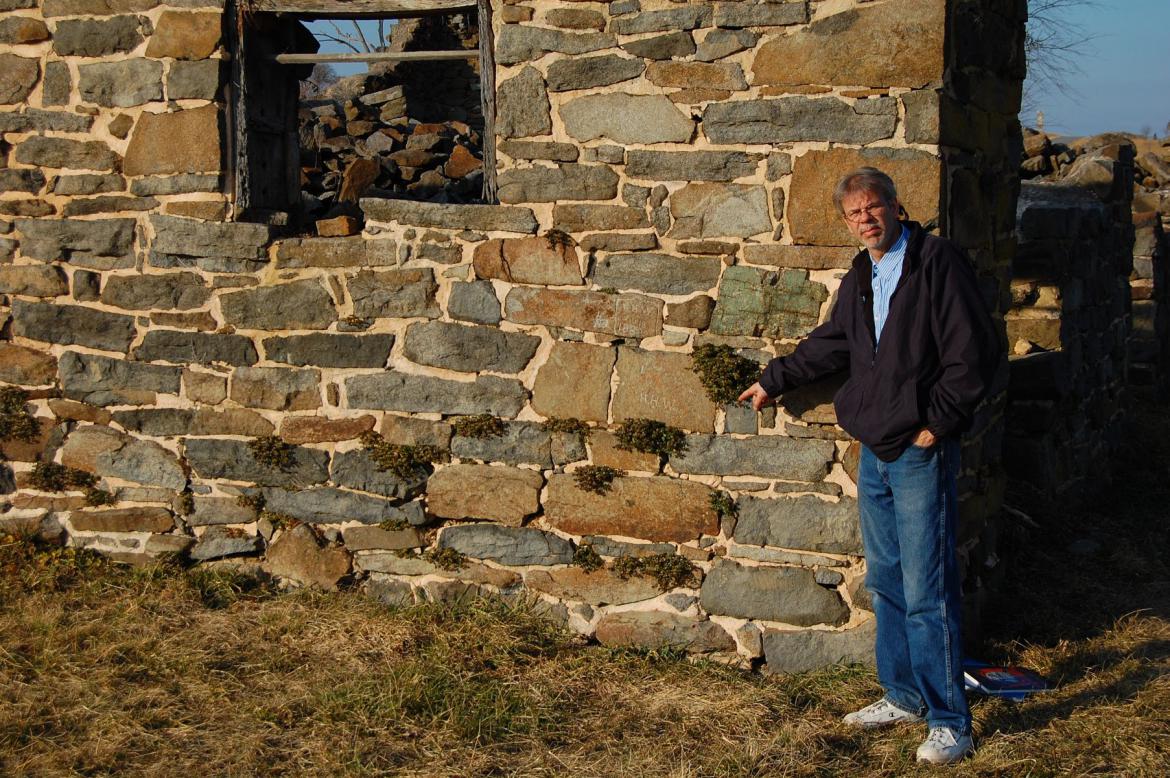 Gettysburg Rock Carvings 8 with Gettysburg Licensed Battlefield Guide Tim Smith