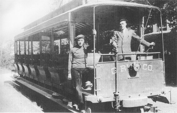 Front of Gettysburg Electric Trolley